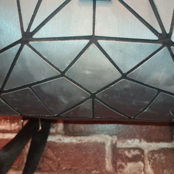 Geometric Slanted Triangle Backpack - Picture 9 of 10